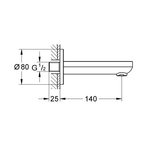 13485000 GROHE Bau Cosmopolitan Bath Spout – Grohe Online