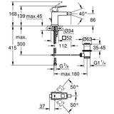 GROHE Eurocube Bidet Mixer