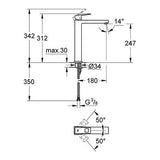 GROHE Eurocube Raised Basin Mixer