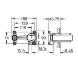 Non Rapido Universal Concealed Body For Single Lever Mixers 1/2"