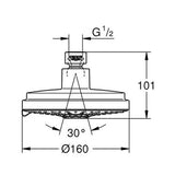GROHE Rainshower® Cosmopolitan 160 Shower Head