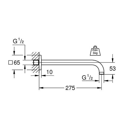 GROHE Rainshower® Square Shower Arm – Grohe Online