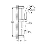 GROHE Tempesta 100 Shower Rail Set