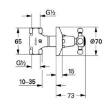 GROHE Non Rapido Classic Concealed Stop-Valve 1/2"