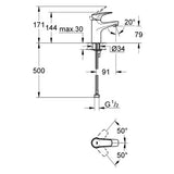 GROHE Bauflow Basin Mixer