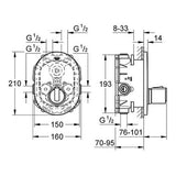 Rapido T Universal Thermostatic Concealed Body