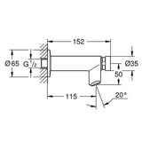 GROHE Euroeco Cosmopolitan T Self Closing Bib Tap