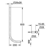 GROHE Flush Pipe
