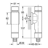GROHE Rondo Flush Valve For Wc