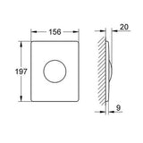 GROHE Skate Wc Wall Plate Stainless Steel