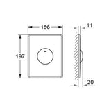 GROHE Skate Wc Wall Plate Stainless Steel