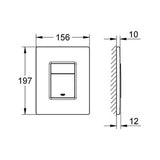 GROHE Skate Cosmopolitan Wc Wall Plate Matte Chrome