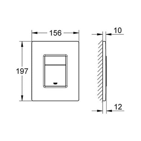 GROHE Skate Cosmopolitan Wc Wall Plate Matte Chrome