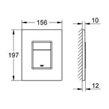 GROHE Skate Cosmopolitan Wc Wall Plate Stainless Steel