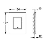 Skate Cosmopolitan Wc Wall Plate Alpine White